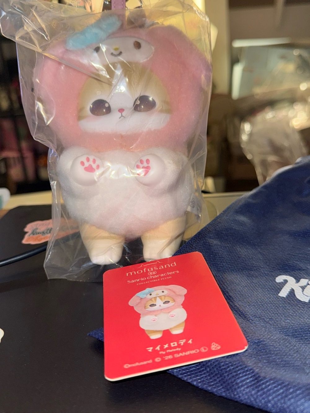 Sanrio x Mofusand My Melody Cat Plush in Pink and White Costume
